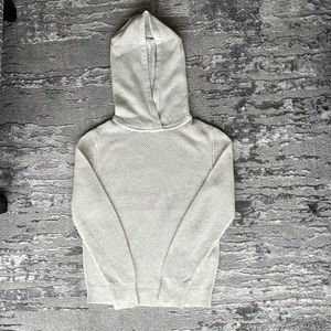 Banana Republic Feather-Touch Mesh-Knit Sweater Hoodie Wool